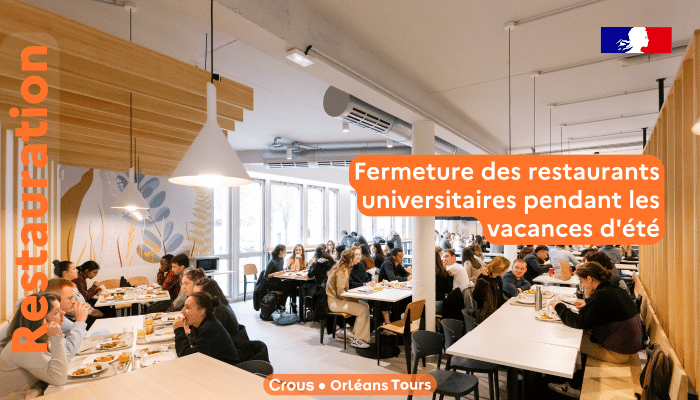 Vacances d'été 2023 - Fermeture des restaurants universitaires 1 restau vac