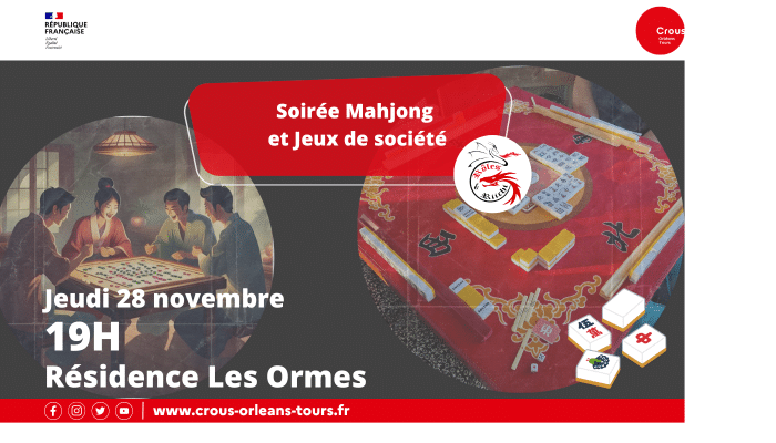Soirée Mah Jong et Jeux de Société 1 Image MEA Soiree Mahjong et Jeux de societe
